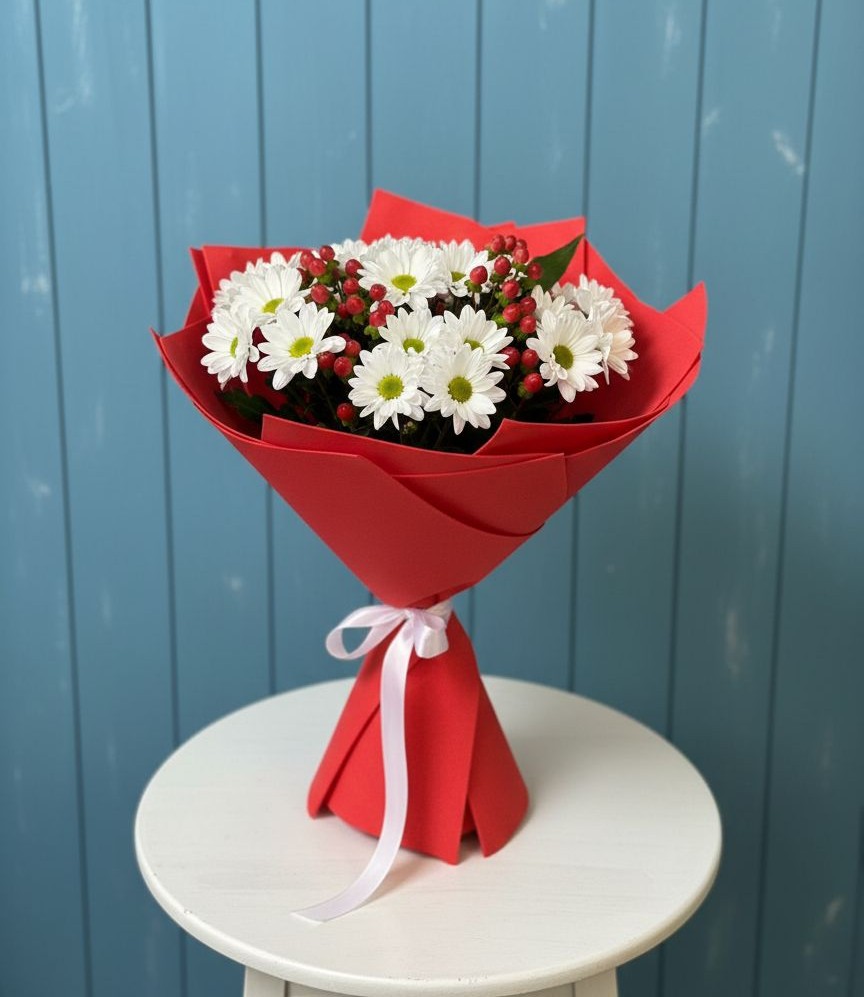 Букет цветов из: Хризантемы в Новомеловатке