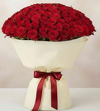 Букет 101 Красная роза Милано в Новомеловатке