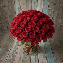 Букет 55 Красных роз Фридом #REPLACE_PRED# Новомеловатке