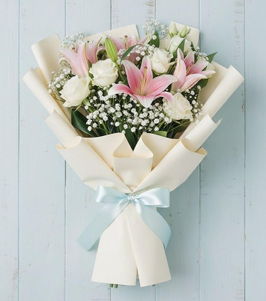 Букет цветов из: Лилии в Новомеловатке