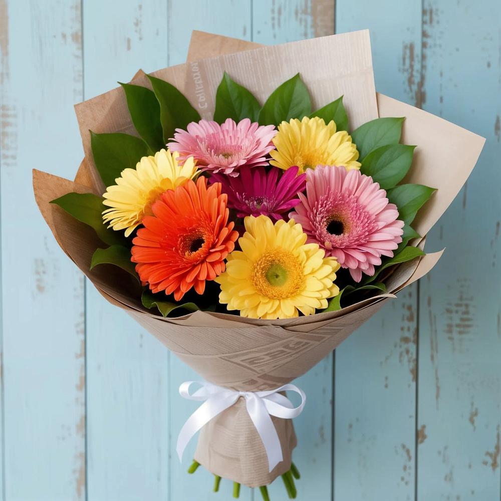 Букет цветов из: Герберы в Новомеловатке