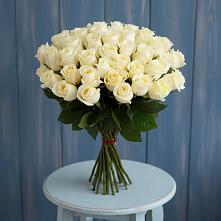 Букет 51 Белая роза Эдлесс Лав #REPLACE_PRED# Новомеловатке