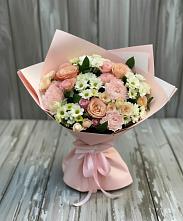 Букет цветов из:  Гвоздики, Розы и Хризантемы в Новомеловатке