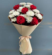 Букет цветов из:  Розы и Хризантемы в Новомеловатке