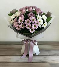 Букет цветов из:  Хризантемы и Розы #REPLACE_PRED# Новомеловатке