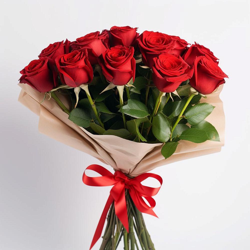 Букет 11 Красных роз Эдлесс Лав в Новомеловатке