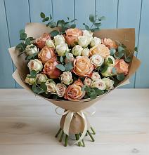 Букет цветов из:  Альстромерии и Розы #REPLACE_PRED# Новомеловатке